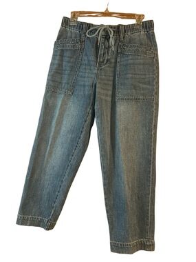 Liverpool Cropped Wide Leg Jeans | Size 6